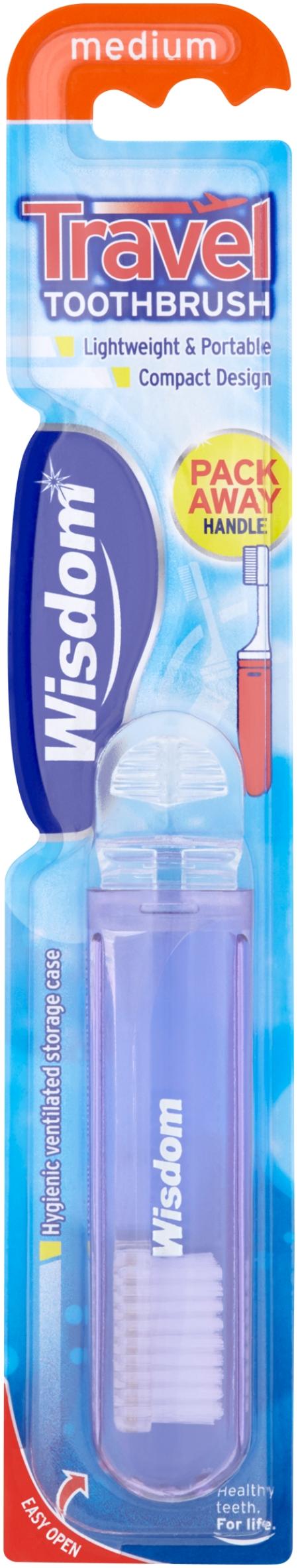 Wisdom Travel Toothbrush in packaging