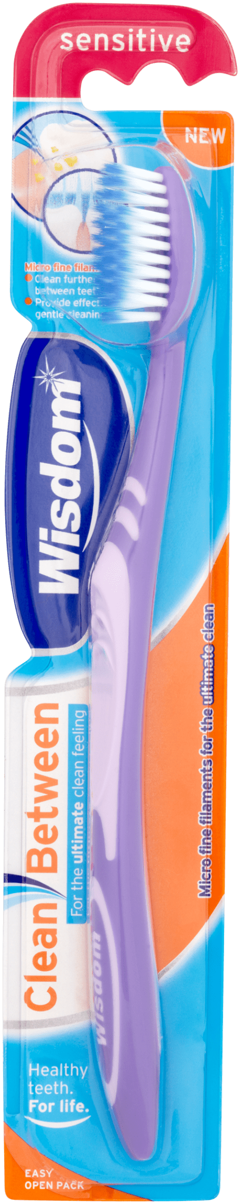 Wisdom Clean Between Toothbrush in packaging
