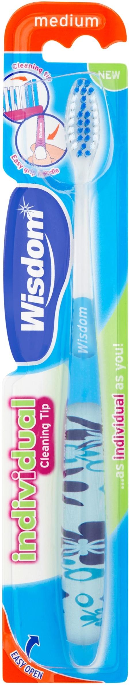 Wisdom Individual Cleaning Tip Toothbrush in packaging