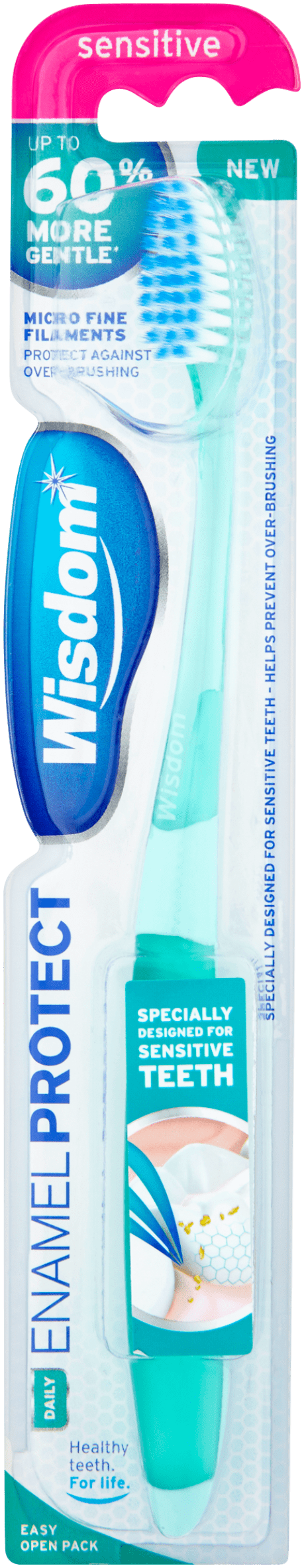 Wisdom Daily Enamel Protect Toothbrush in packaging