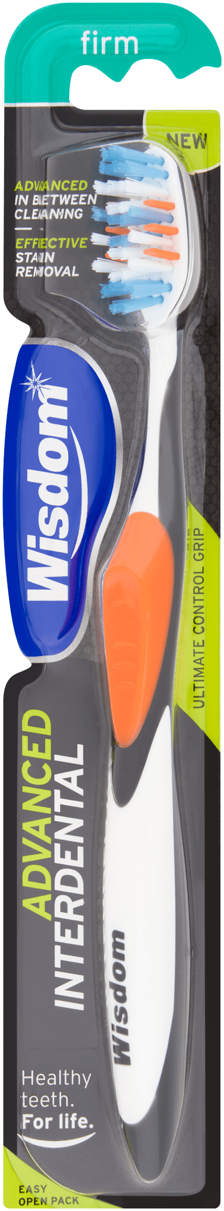 Wisdom Advanced Interdental Firm Toothbrush in packaging